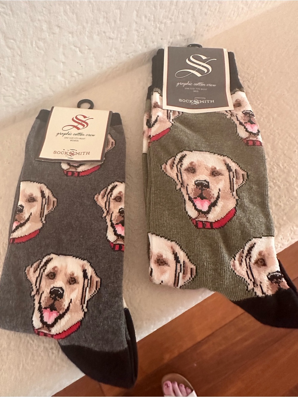 Labrador Dog Crew Socks ! His and hers. NWT.